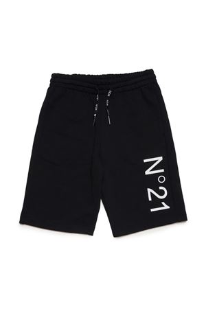 Black cotton shorts N°21 KIDS | N21614N01540N900